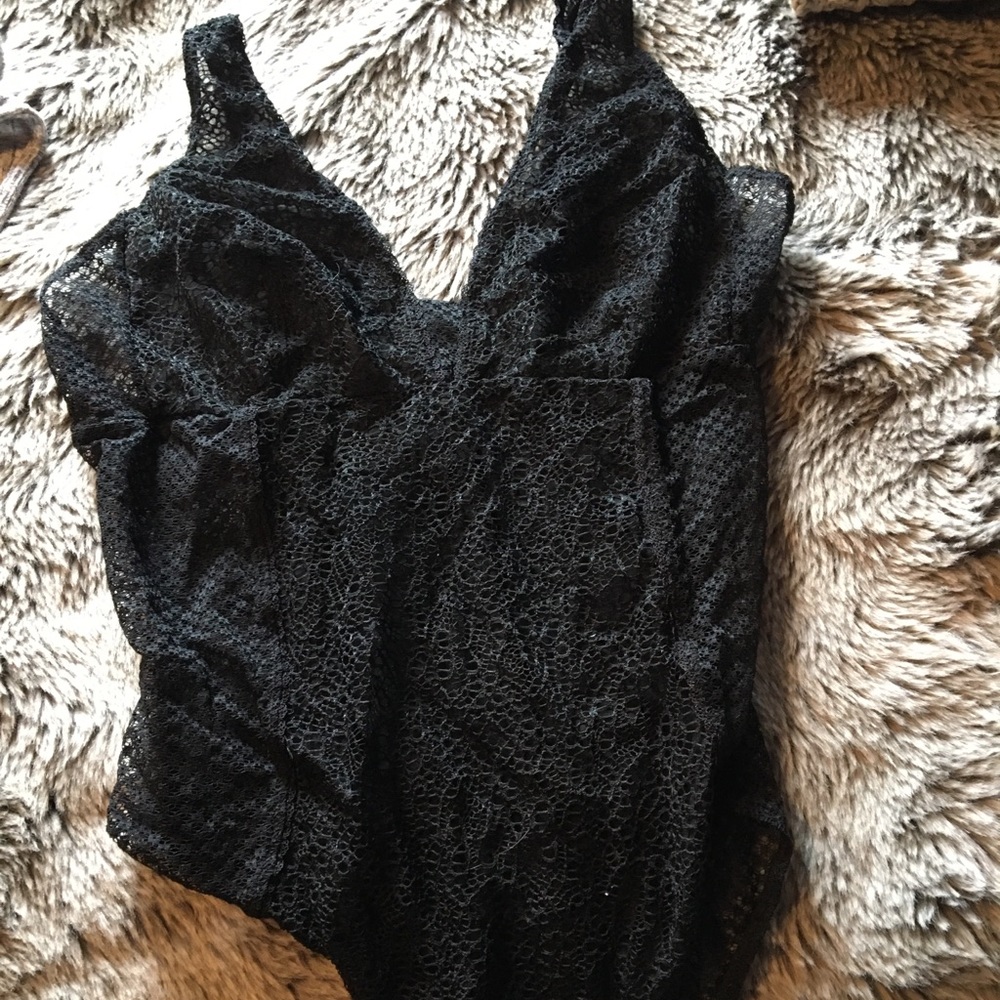 Black lace bodysuit
